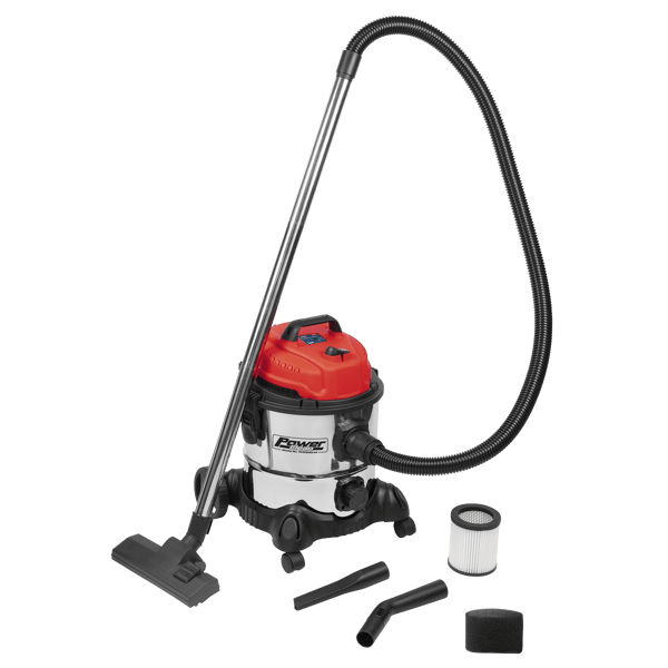 20L Vacuum Cleaner Wet & Dry Stainless Drum 1250W/230V