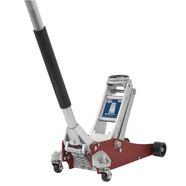 Low Profile Aluminium Trolley Jack with Rocket Lift 1.5 Tonne