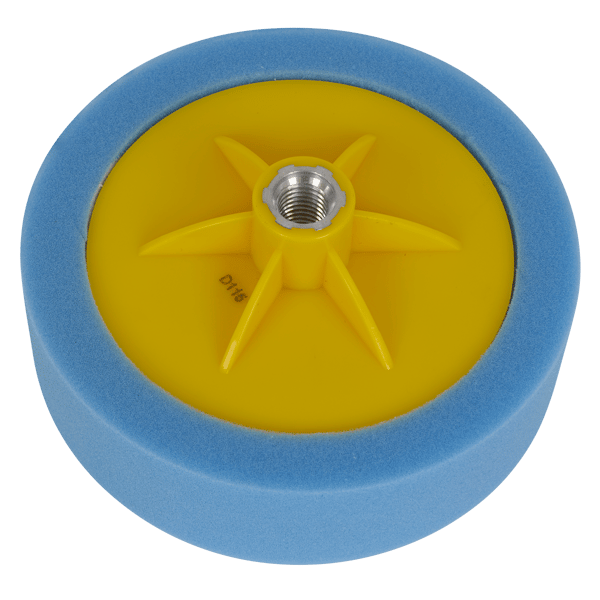 150 x 50mm Buffing & Polishing Foam Head M14 x 2mm - Blue/Medium