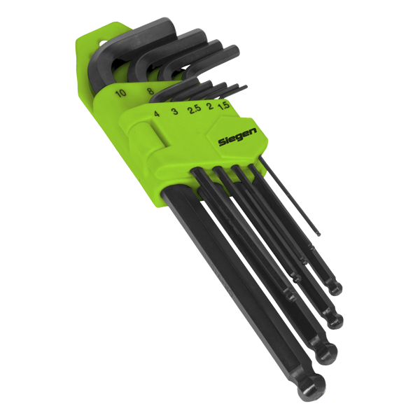 Siegen Long Ball-End Hex Key Set 9pc