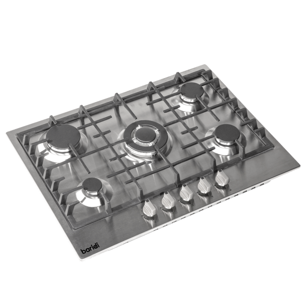Gas Hob with 5 Cooking Zones 70cm - Stainless Steel