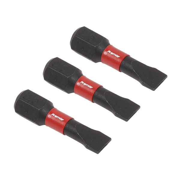 Slotted Impact Power Tool Bits 5.5 x 25mm 3pc