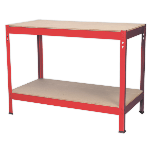 Steel Workbench with Wooden Top 1.2m