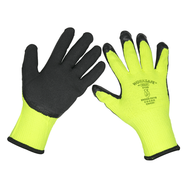 Thermal Super Grip Gloves, Large - Pack of 6 Pairs