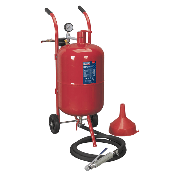 Shot Blaster with Water Trap & Wheels 37L