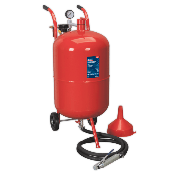 Shot Blaster with Water Trap & Wheels 75L