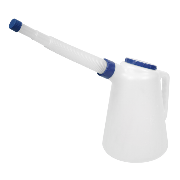 Oil Container with Flexible Spout 5L - Blue Lid