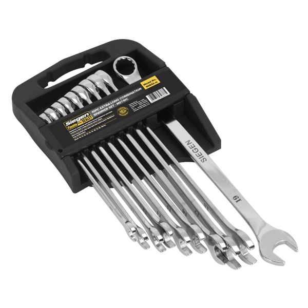 Siegen Extra-Long Combination Spanner Set 10pc
