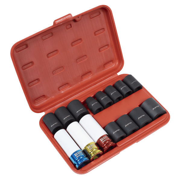 Impact Socket & Wheel Nut Removal Set 1/2"Sq Drive 15pc