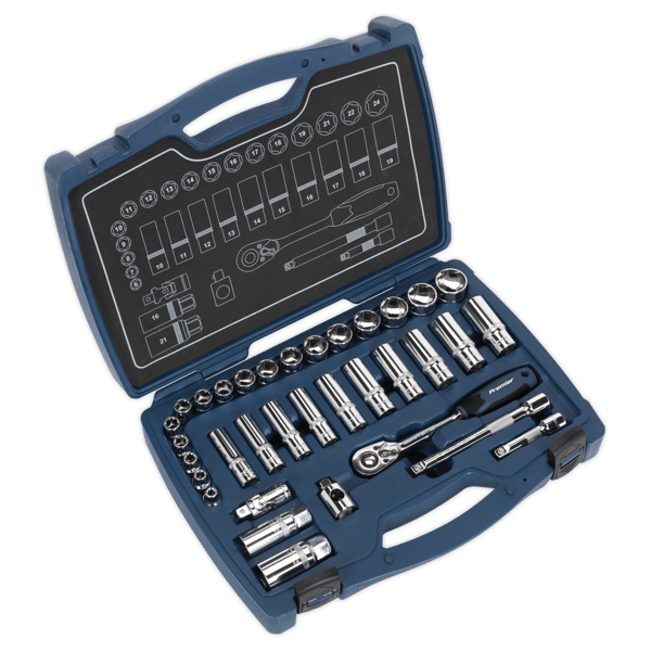Socket Set 3/8"Sq Drive 34pc