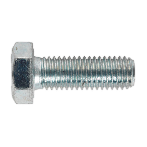 8.8 Zinc Plated HT Setscrew M12 x 35mm, DIN 933 - Pack of 25