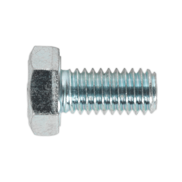 8.8 Zinc Plated HT Setscrew M6 x 12mm, DIN 933 - Pack of 50
