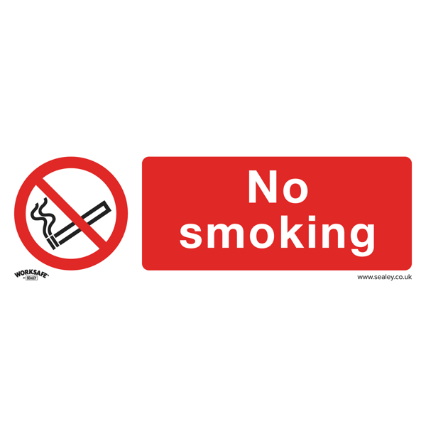 No Smoking Safety Sign - Self-Adhesive Vinyl