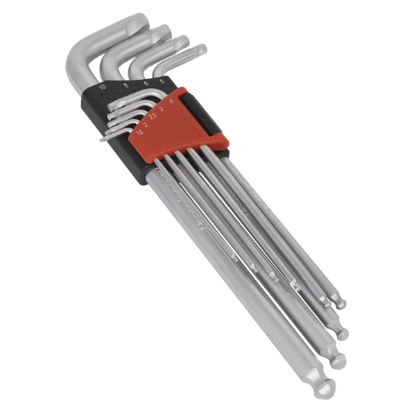 Lock-On(TM) Extra-Long Ball-End Hex Key Set 9pc