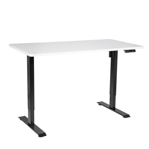 White Electric Height Adjustable Standing Desk with Memory, Quiet, 1400x700mm
