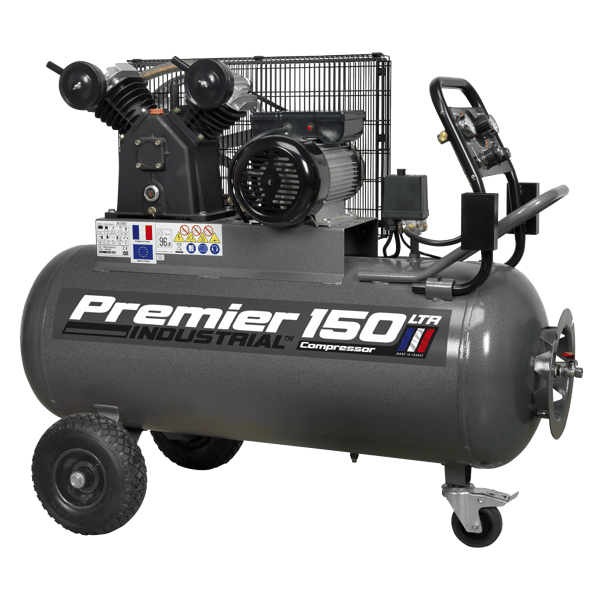 150L Belt Drive Air Compressor with Front Control Panel 3hp