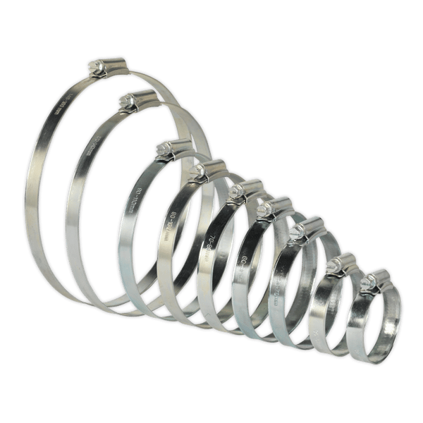 Zinc Plated Hose Clip Assortment 44-160mm 26pc