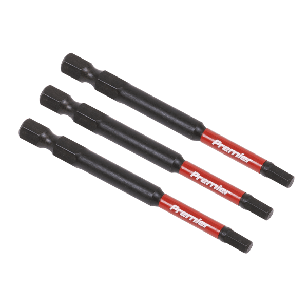 Hex Impact Power Tool Bits 4 x 75mm 3pc