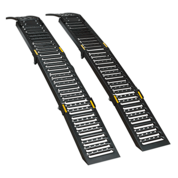 Steel Folding Loading Ramps 500kg Capacity - Pair