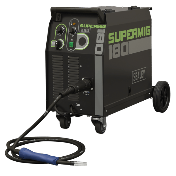 Professional Gas/Gasless MIG Welder with Binzel(R) Euro Torch 180A 230V