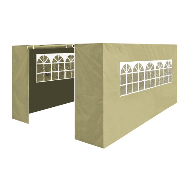 Premium Side Walls/Doors/Windows for Gazebo/Marquee, Fits 3 x 4.5m Models - Beige