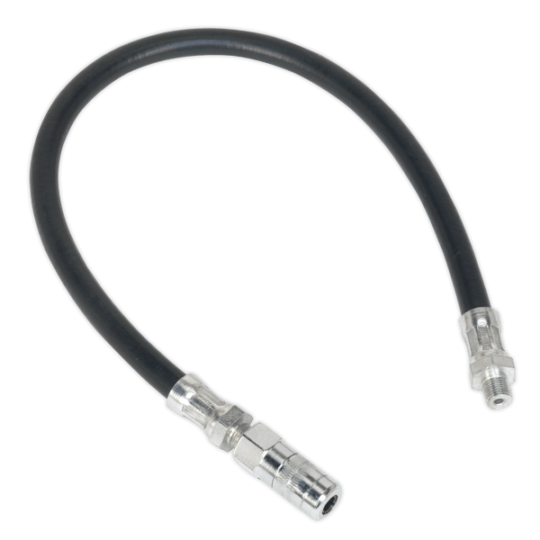 Flexible Rubber Grease Gun Delivery Hose with 4-Jaw Connector 450mm 1/8"BSP Gas