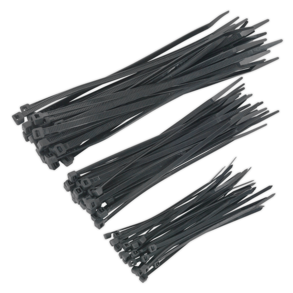Cable Tie Assortment, Black - Pack of 75