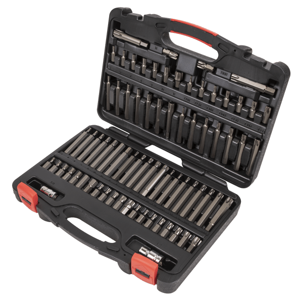 TRX-Star*/Security TRX-Star*/Hex/Ribe/Spline Bit Set 3/8" & 1/2"Sq Drive 74pc