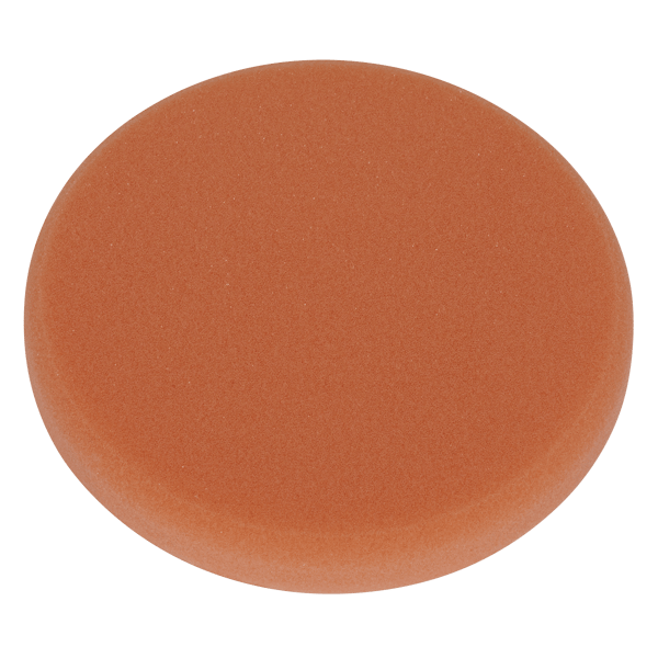 Hook-and-Loop Buffing & Polishing Foam Head 150 x 25mm - Orange/Firm