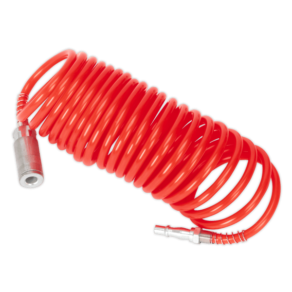 PE Coiled Air Hose with Couplings 5m x 5mm