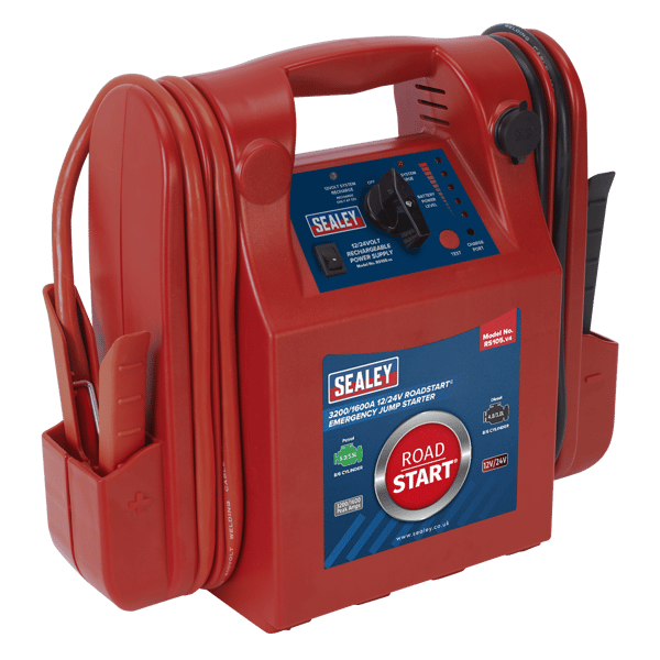 RoadStart(R) 12/24V Emergency Jump Starter 3200/1600 Peak Amps