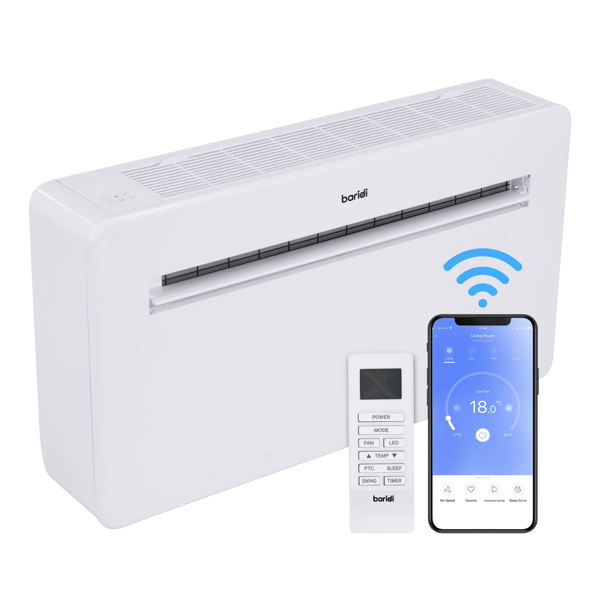 Baridi 4-in-1 Smart Monobloc Wall-Mounting Air Conditioning Unit 12,000Btu/hr - White