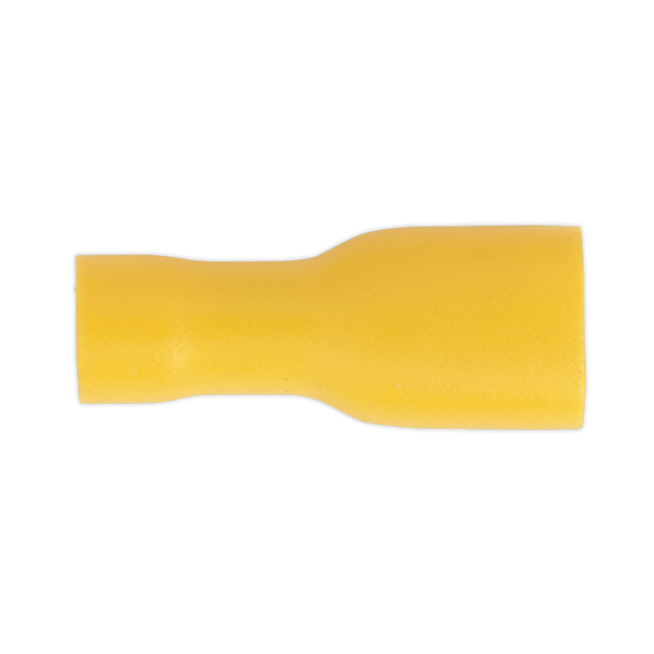 Fully Insulated Female Terminal 6.3mm, Yellow - Pack of 100
