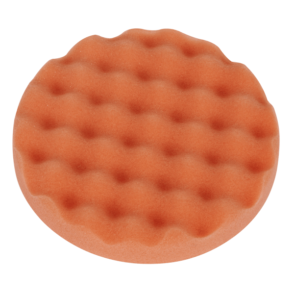 Hook-and-Loop Buffing & Polishing Foam Head 150 x 25mm - Orange/Firm