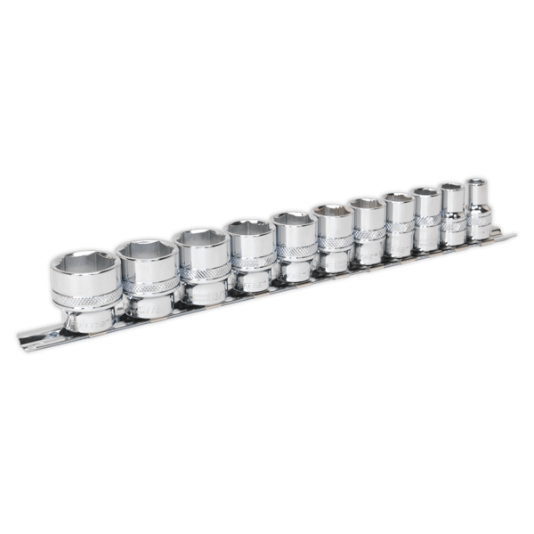 Imperial Lock-On(TM) Socket Set 3/8"Sq Drive 11pc
