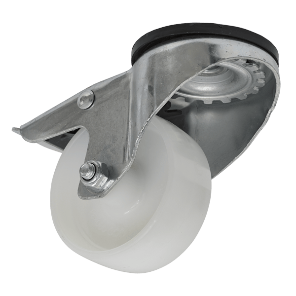 80mm Castor Wheel with Swivel Bolt Hole & Total Lock