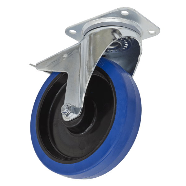200mm Castor Wheel with Swivel Plate & Total Lock