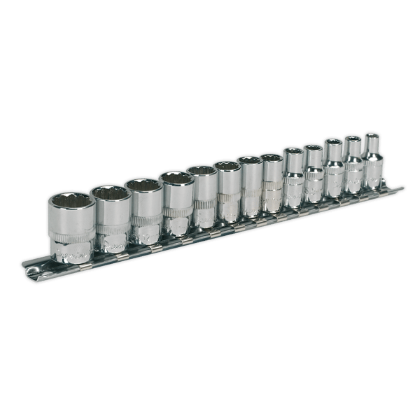 Socket Set 1/4"Sq Drive 12-point 13pc