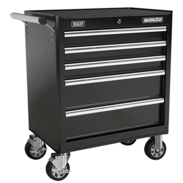 Superline PRO(R) Rollcab 5 Drawer - Black
