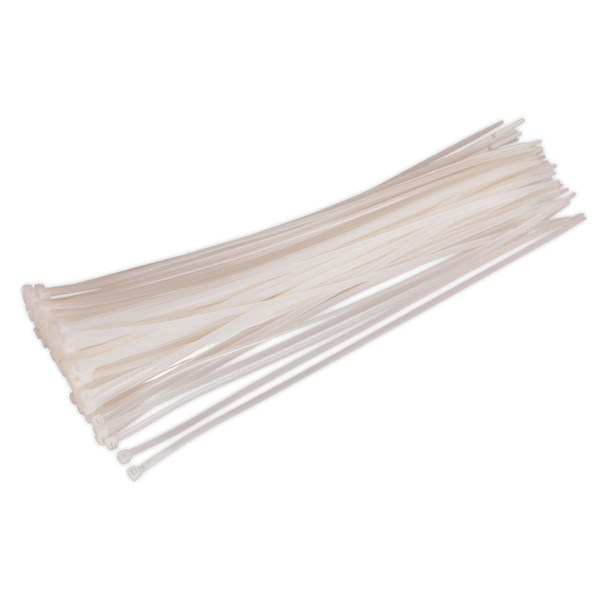 Cable Tie 380 x 4.8mm, White - Pack of 100