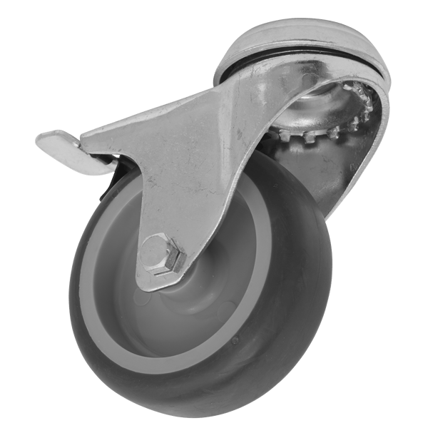 75mm Castor Wheel with Bolt Hole & Total Lock
