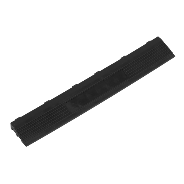 Polypropylene Floor Tile Edge 400 x 60mm, Black Female - Pack of 6