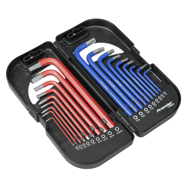 Long Anti-Slip TRX-Star* & Ball-End Hex Key Set 18pc
