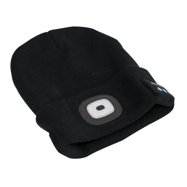 Rechargeable USB Beanie Hat with Wireless Headphones 1W SMD LED