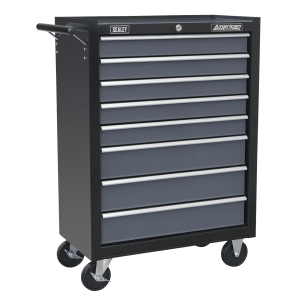 American PRO(R) Rollcab 8 Drawer - Black/Grey