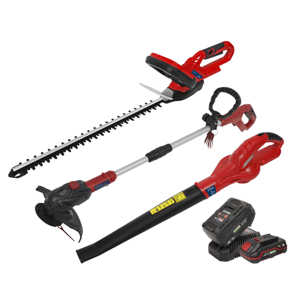 3 x SV20 Series Cordless Garden Power Tool Kit 20V - 2 Batteries