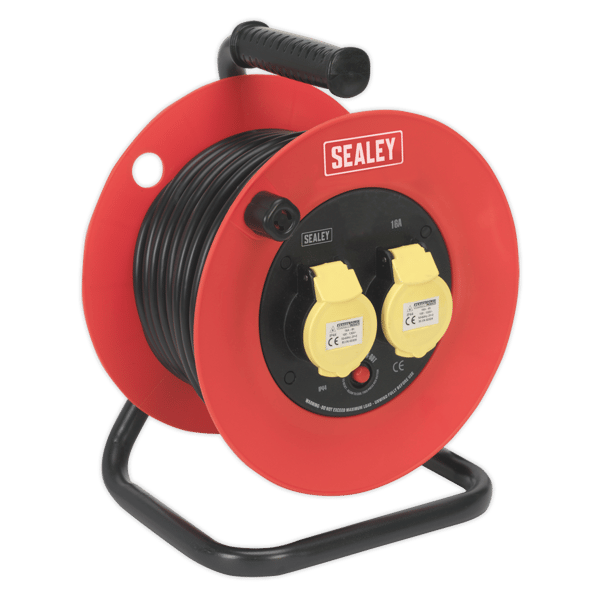 25m Heavy-Duty Cable Reel with Thermal Trip 2 x 110V