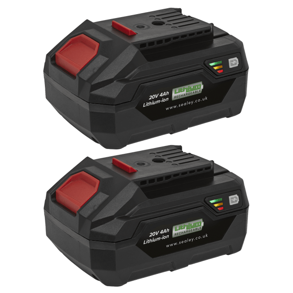SV20 Series Power Tool Battery 20V 4Ah - Pack of 2
