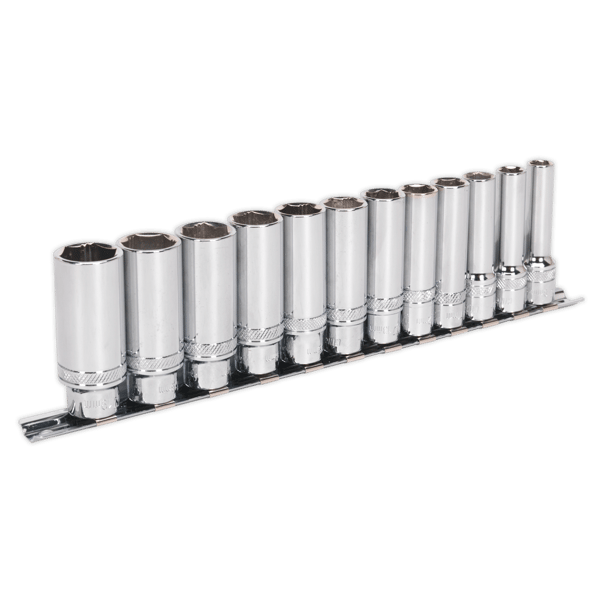 Deep Lock-On(TM) Socket Set 3/8"Sq Drive 12pc