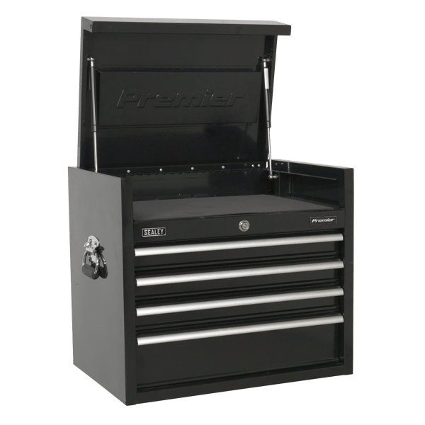 Heavy-Duty Topchest 4 Drawer 660mm - Black